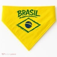 Brasil Graphic Fag Soccer Lovers And Fans USA-Made Doggie Bandana thumb 0