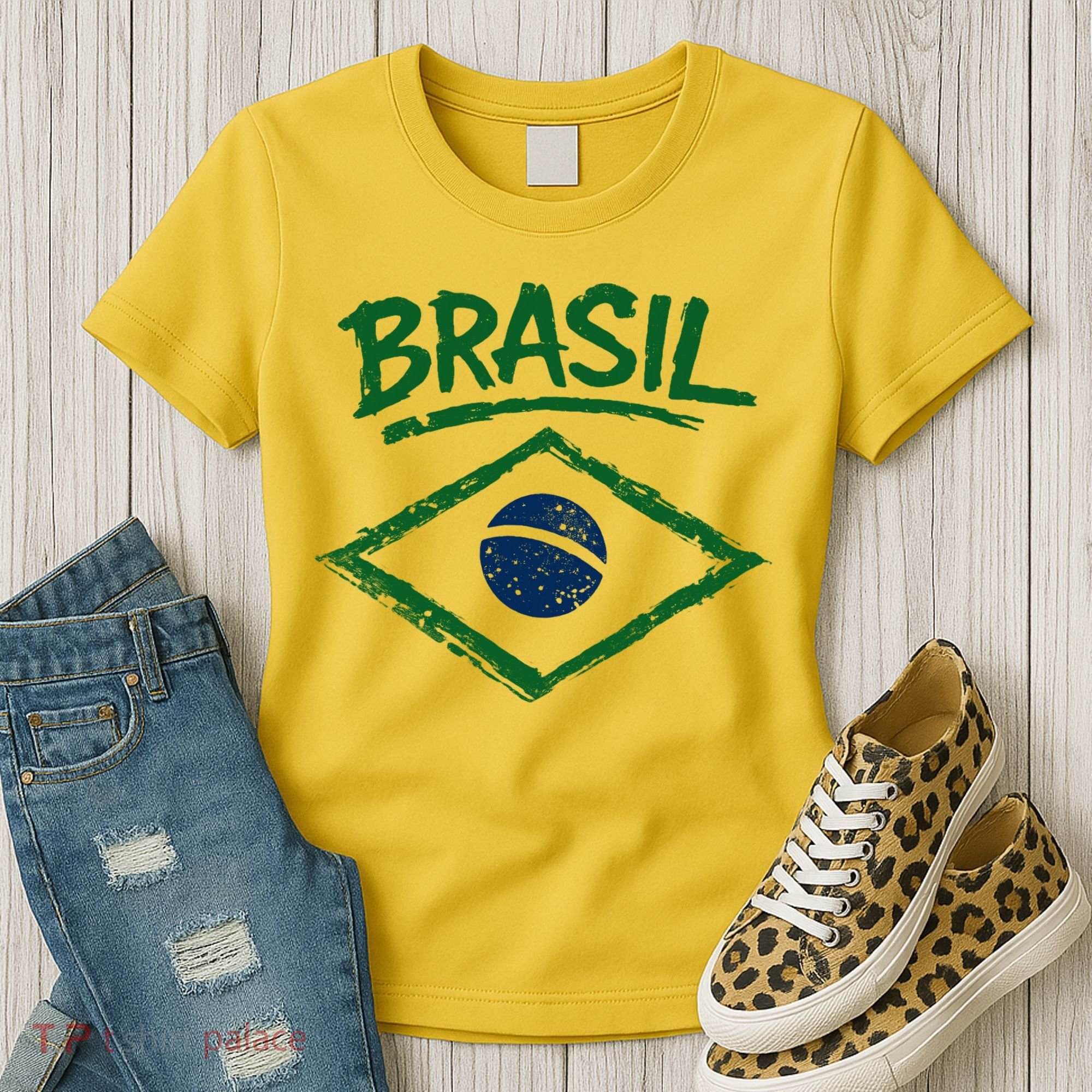 Brasil Graphic Fag Soccer Lovers And Fans Women's T-Shirt