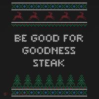 Be Good For Goodness Steak Christmas Food Xmas Foodie Funny Women's Hoodie thumb 2