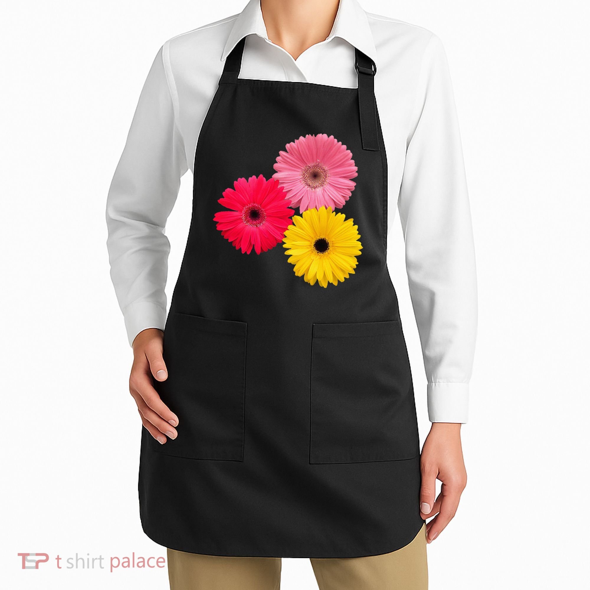 Blooming Gerbera Flower Daisies Gerberas Daisy Flowery Apron