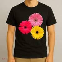 Blooming Gerbera Flower Daisies Gerberas Daisy Flowery T-Shirt thumb 3