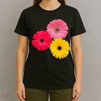 Blooming Gerbera Flower Daisies Gerberas Daisy Flowery T-Shirt thumb 4