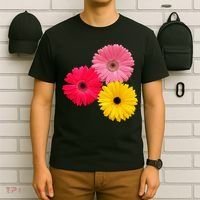 Blooming Gerbera Flower Daisies Gerberas Daisy Flowery T-Shirt thumb 6