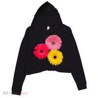 Blooming Gerbera Flower Daisies Gerberas Daisy Flowery Crop Fleece Hoodie thumb 0