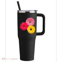 Blooming Gerbera Flower Daisies Gerberas Daisy Flowery 40oz Vacuum Insulated Stainless Steel Travel Tumbler thumb 0