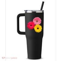 Blooming Gerbera Flower Daisies Gerberas Daisy Flowery 40oz Vacuum Insulated Stainless Steel Travel Tumbler thumb 2