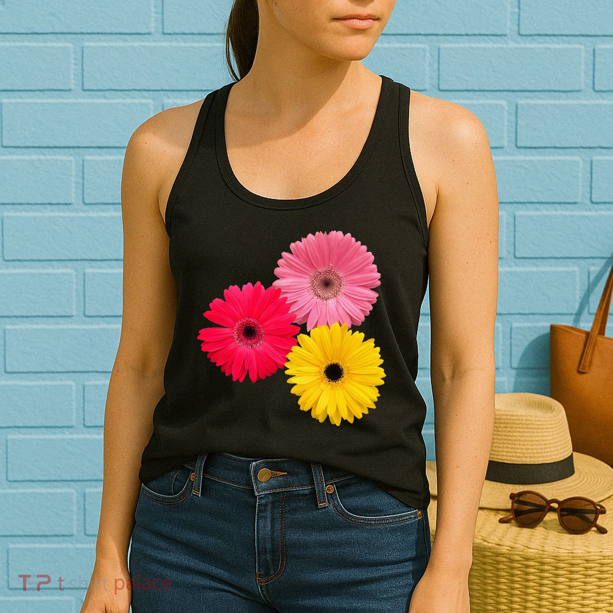 Blooming Gerbera Flower Daisies Gerberas Daisy Flowery Women's Tank Top