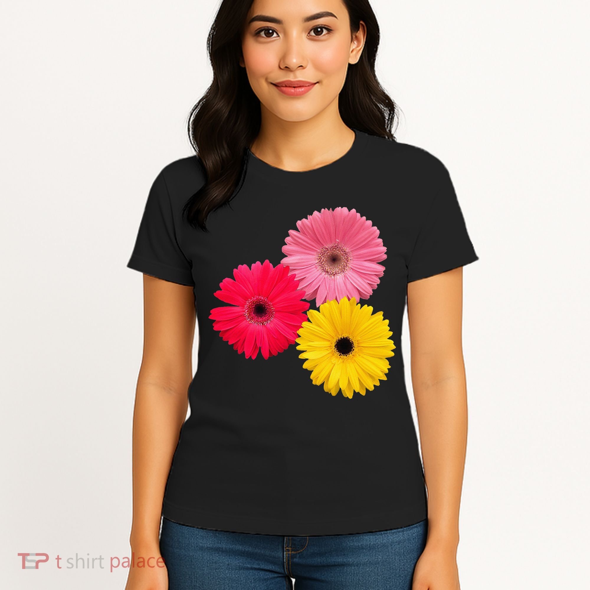 Blooming Gerbera Flower Daisies Gerberas Daisy Flowery Women's T-Shirt