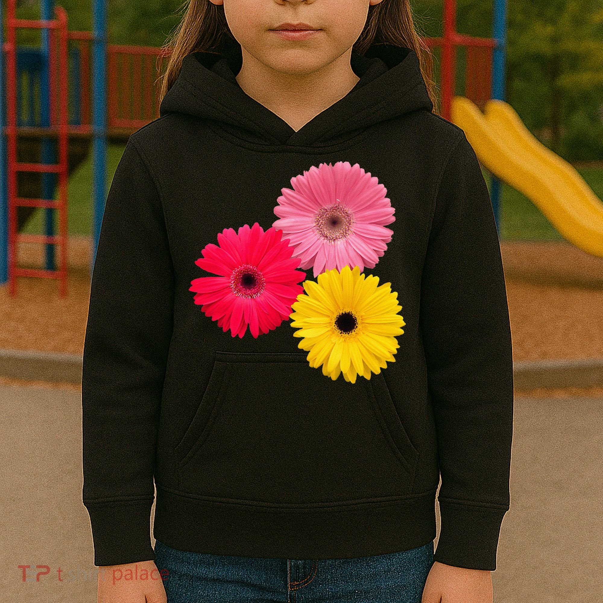 Blooming Gerbera Flower Daisies Gerberas Daisy Flowery Kids Hoodie