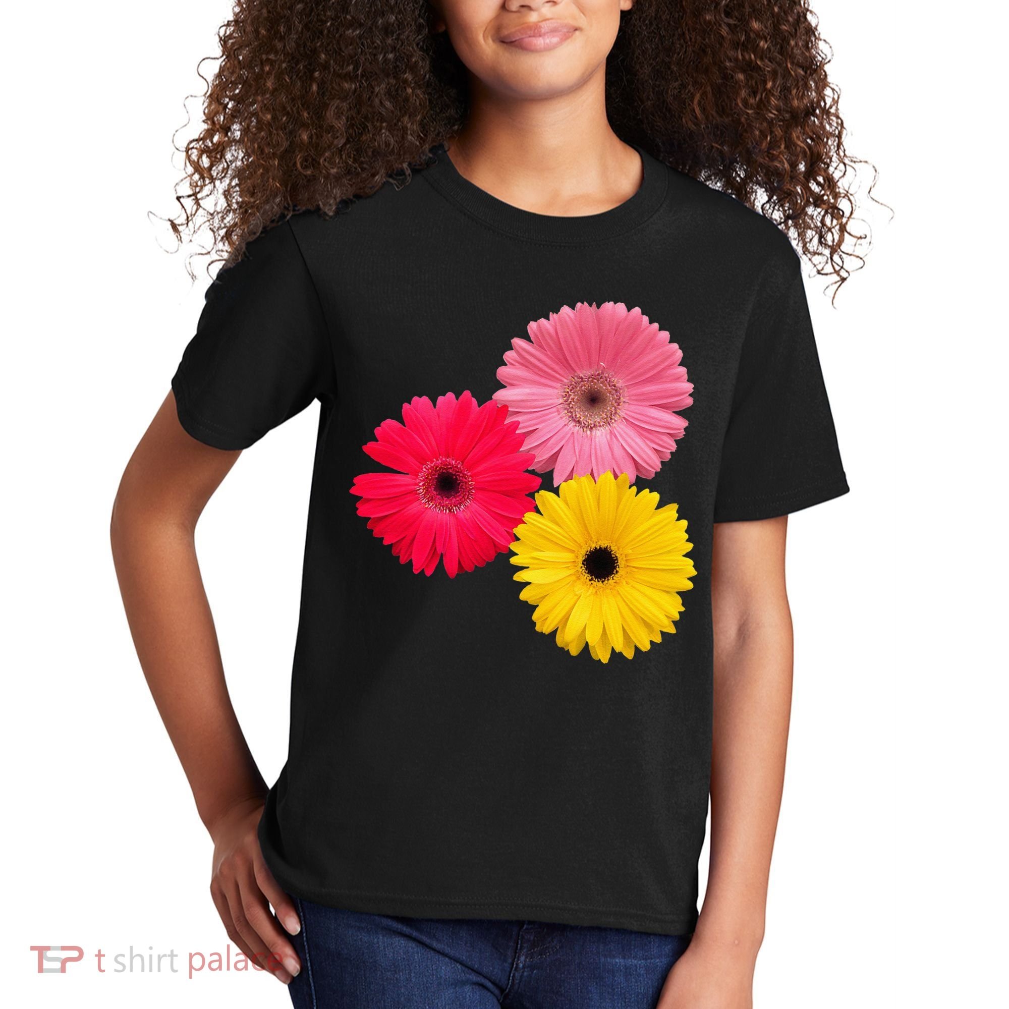 Blooming Gerbera Flower Daisies Gerberas Daisy Flowery Kids T-Shirt