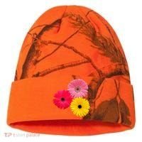 Blooming Gerbera Flower Daisies Gerberas Daisy Flowery Kati Licensed 12" Camo Cuffed Beanie thumb 0