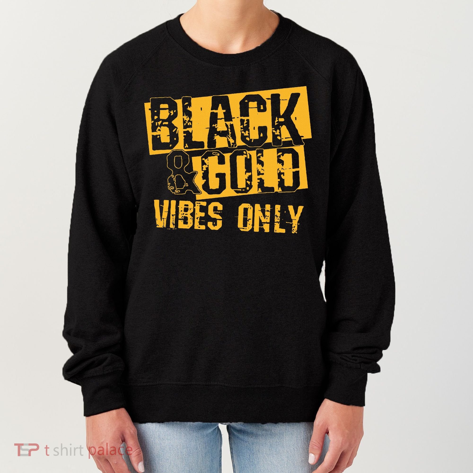 Black Gold Game Day For High School Football Women's Sweatshirt