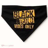 Black Gold Game Day For High School Football USA-Made Doggie Bandana thumb 0