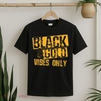 Black Gold Game Day For High School Football T-Shirt thumb 2