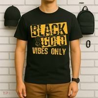 Black Gold Game Day For High School Football T-Shirt thumb 6