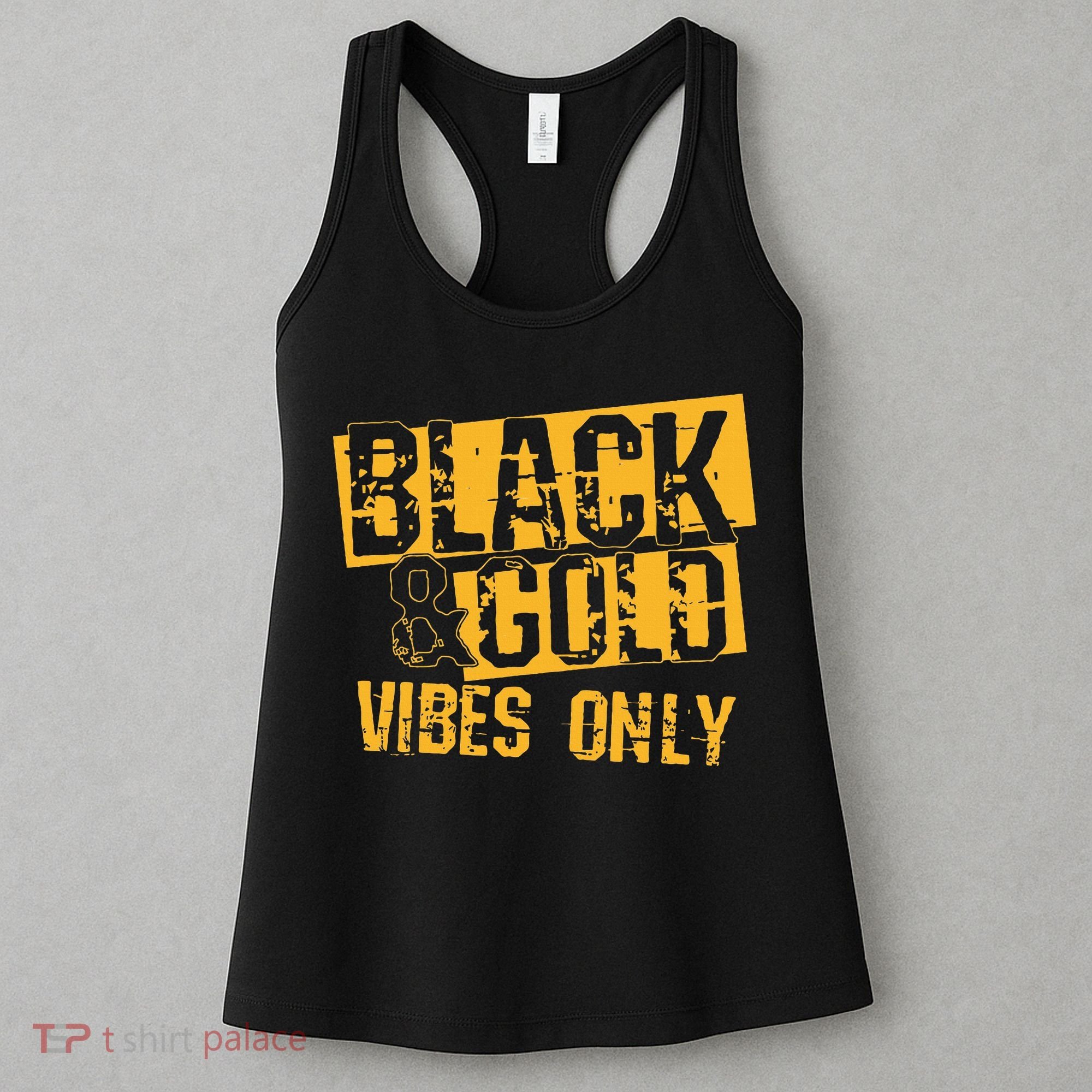 Black Gold Game Day For High School Football Women's Tank Top