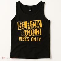 Black Gold Game Day For High School Football Tank Top thumb 2