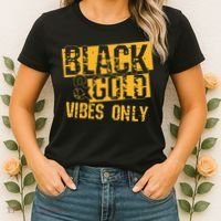 Black Gold Game Day For High School Football Women's T-Shirt thumb 2
