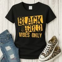 Black Gold Game Day For High School Football Women's T-Shirt thumb 3