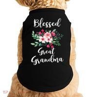 Blessed Great Grandma Flower Bouquet Gift For Grandma Gift Doggie Tank thumb 0