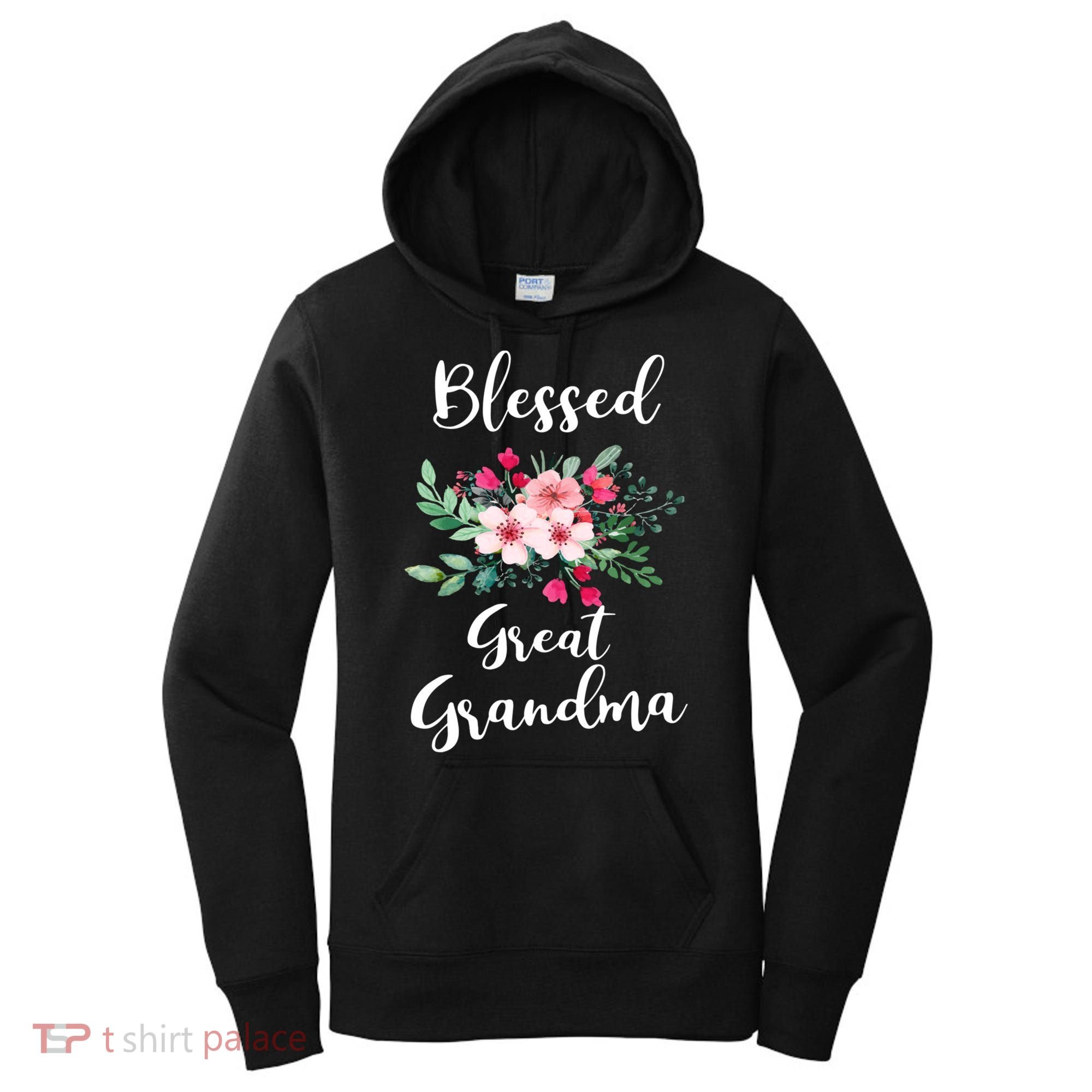 Blessed Great Grandma Flower Bouquet Gift For Grandma Gift Women's Hoodie