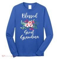 Blessed Great Grandma Flower Bouquet Gift For Grandma Gift Long Sleeve Shirt thumb 0