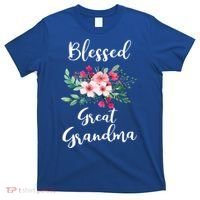Blessed Great Grandma Flower Bouquet Gift For Grandma Gift T-Shirt thumb 0