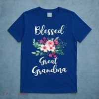 Blessed Great Grandma Flower Bouquet Gift For Grandma Gift T-Shirt thumb 5