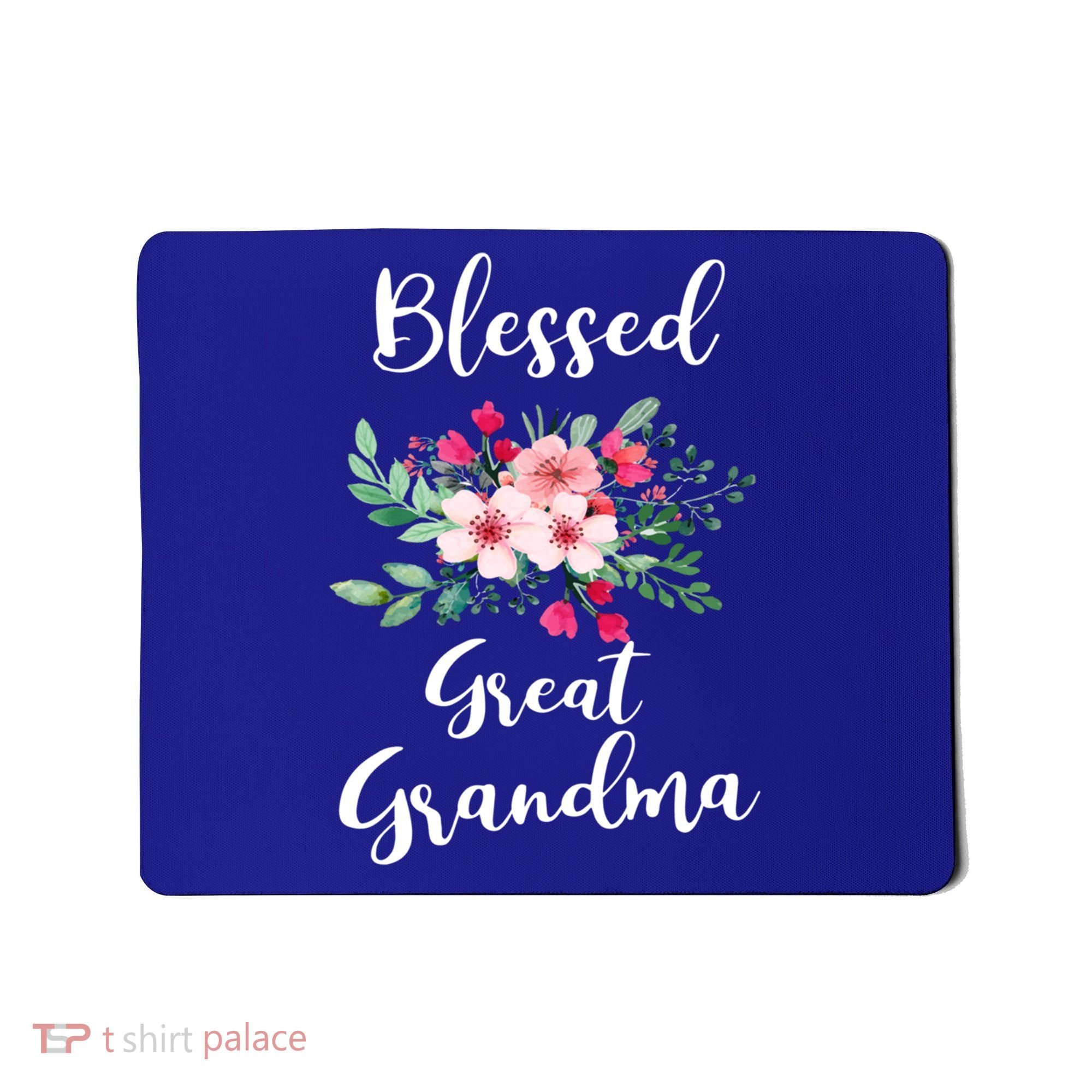 Blessed Great Grandma Flower Bouquet Gift For Grandma Gift Mousepad