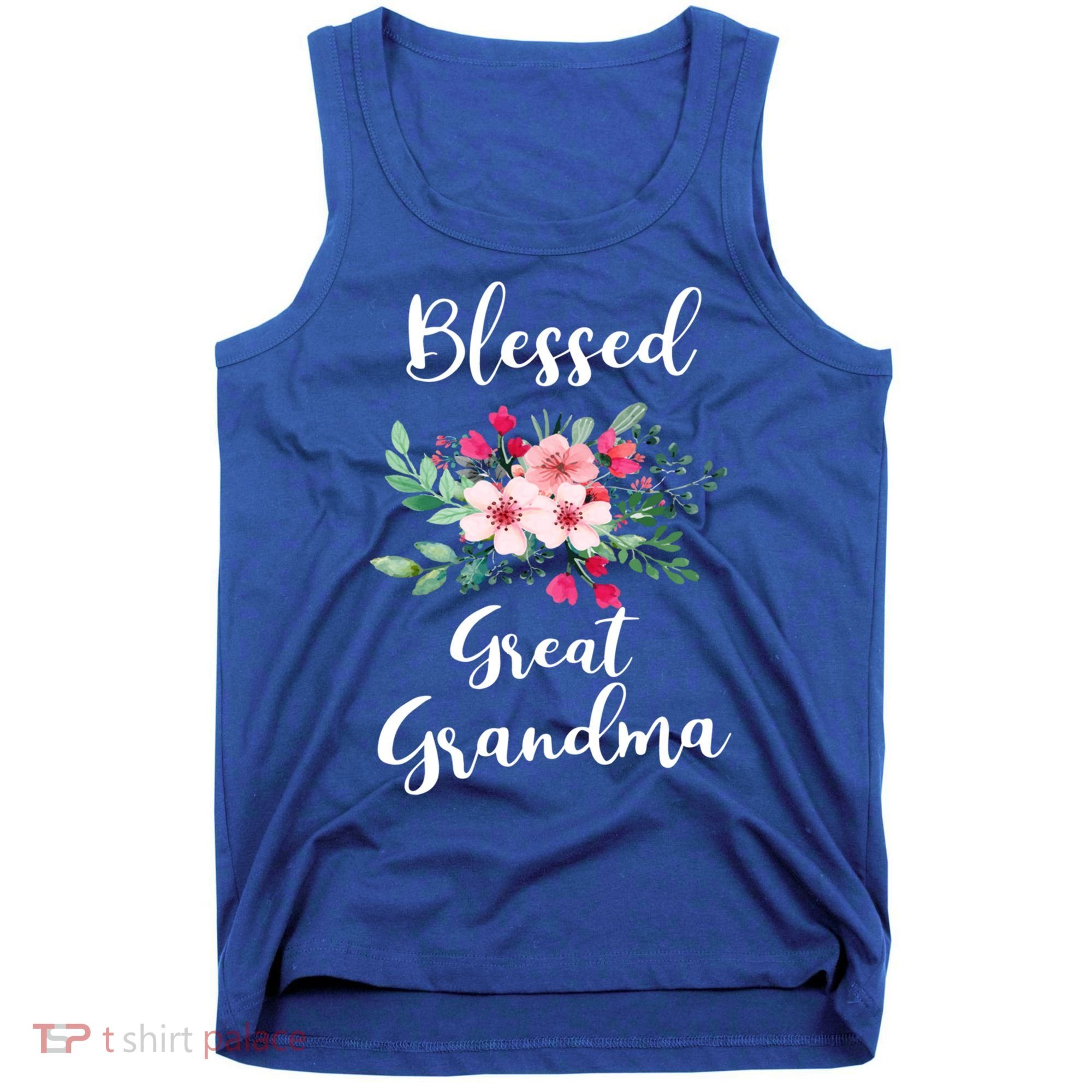 Blessed Great Grandma Flower Bouquet Gift For Grandma Gift Tank Top
