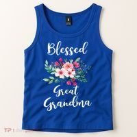 Blessed Great Grandma Flower Bouquet Gift For Grandma Gift Tank Top thumb 2