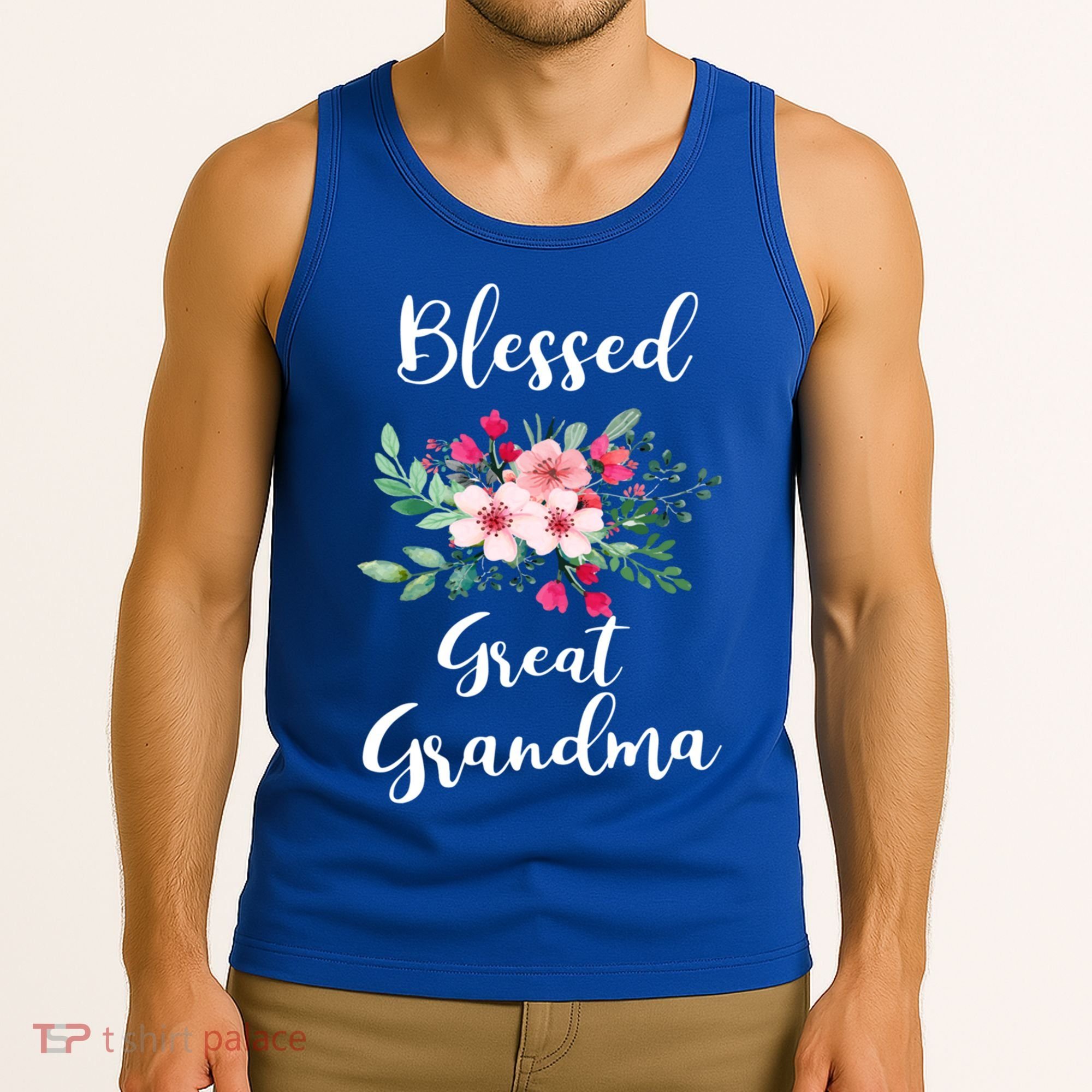 Blessed Great Grandma Flower Bouquet Gift For Grandma Gift Tank Top