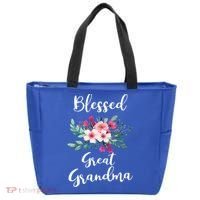 Blessed Great Grandma Flower Bouquet Gift For Grandma Gift Tote Bag thumb 0