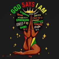 Black Girl God Says I Am Black Melanin History Month Pride T-Shirt thumb 7