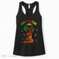 Black Girl God Says I Am Black Melanin History Month Pride Women's Tank Top thumb 0