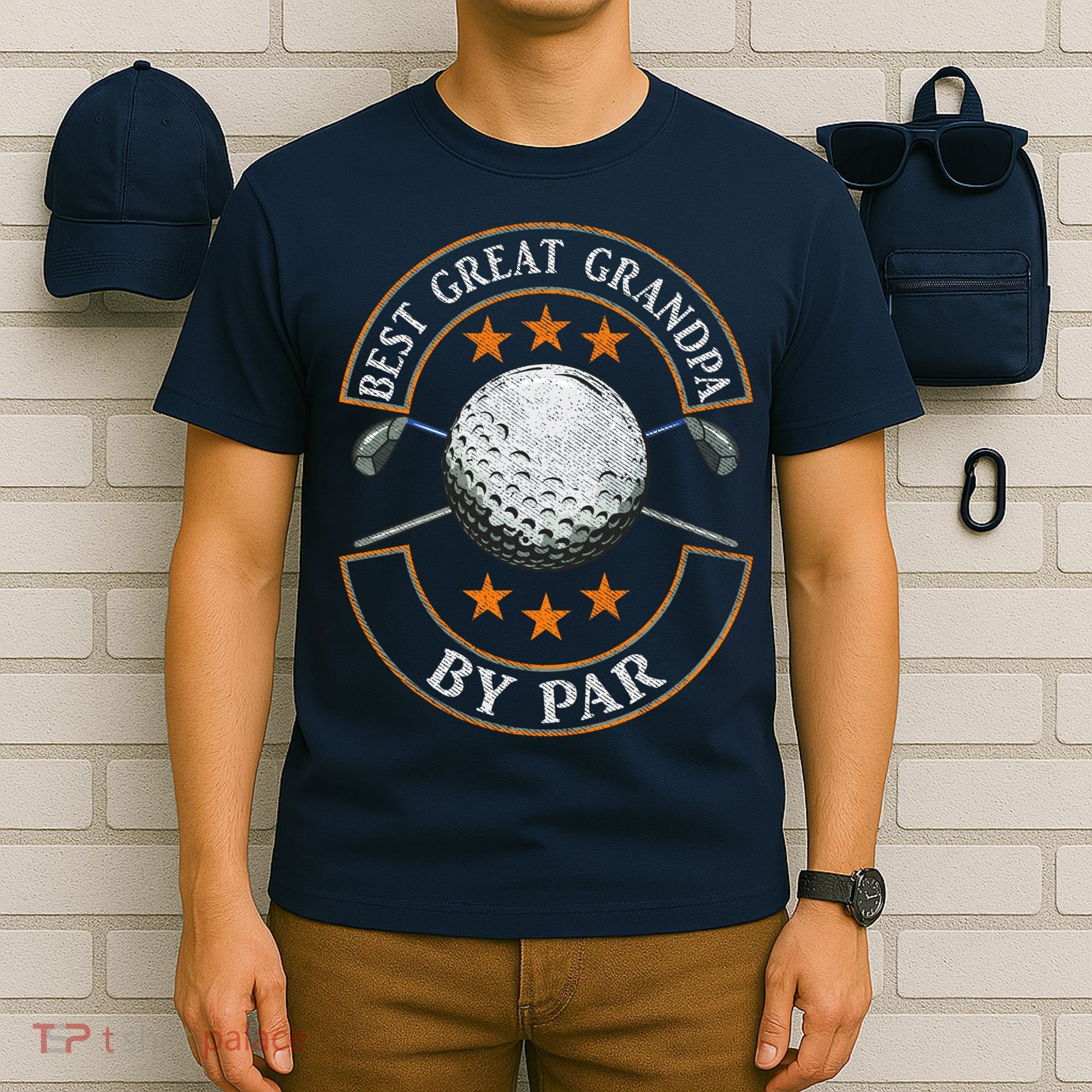 Best Great Grandpa By Par Golf Lover Sports Fathers Day Gift T-Shirt