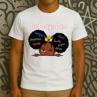 Black Girl God Says I Am Black Melanin History Month Pride T-Shirt thumb 3
