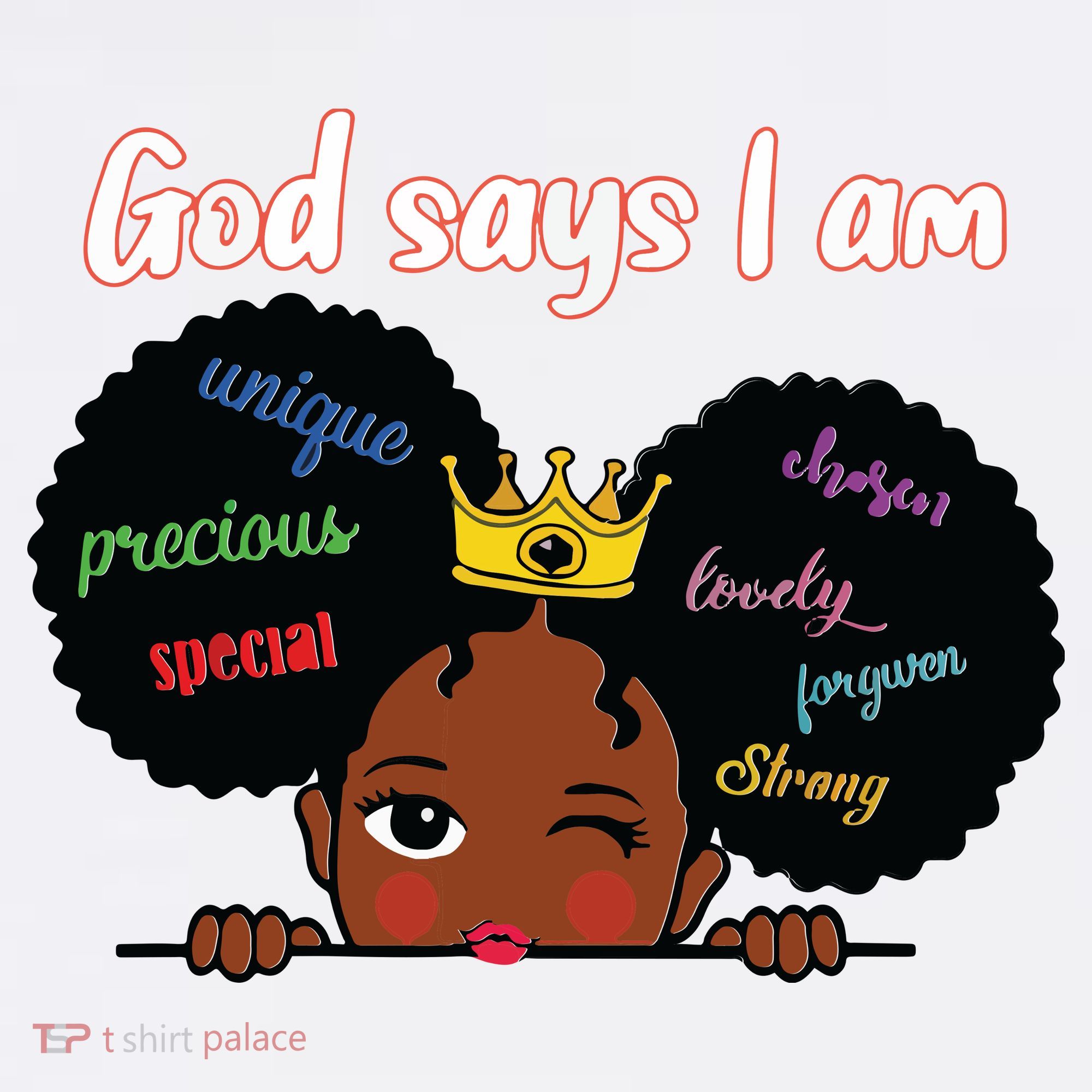 Black Girl God Says I Am Black Melanin History Month Pride T-Shirt