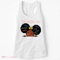 Black Girl God Says I Am Black Melanin History Month Pride Women's Tank Top thumb 0