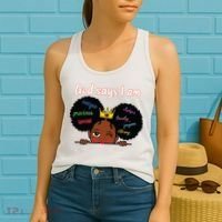 Black Girl God Says I Am Black Melanin History Month Pride Women's Tank Top thumb 2