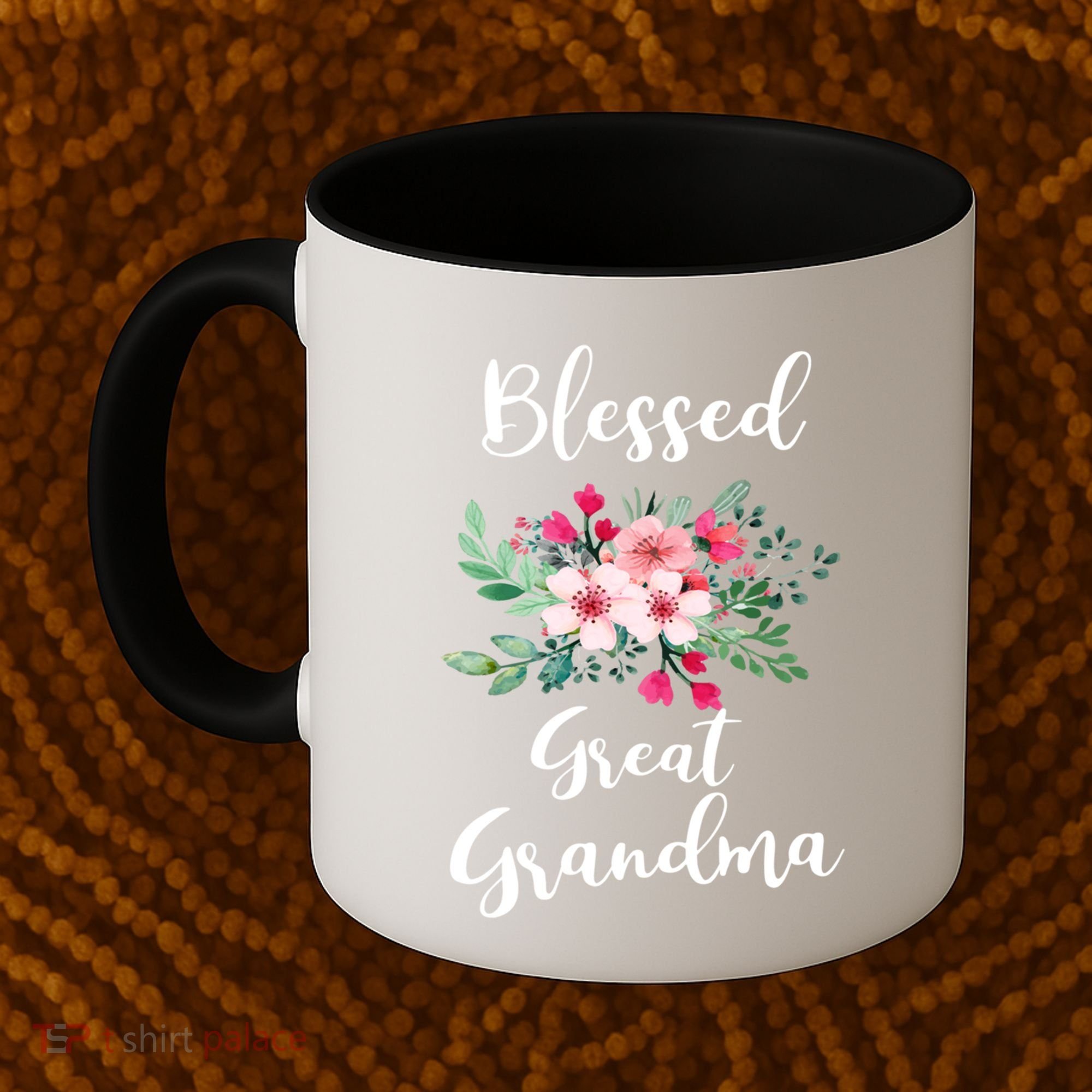 Blessed Great Grandma Flower Bouquet Gift For Grandma Gift Coffee Mug