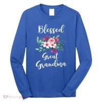 Blessed Great Grandma Flower Bouquet Gift For Grandma Gift Long Sleeve Shirt thumb 0
