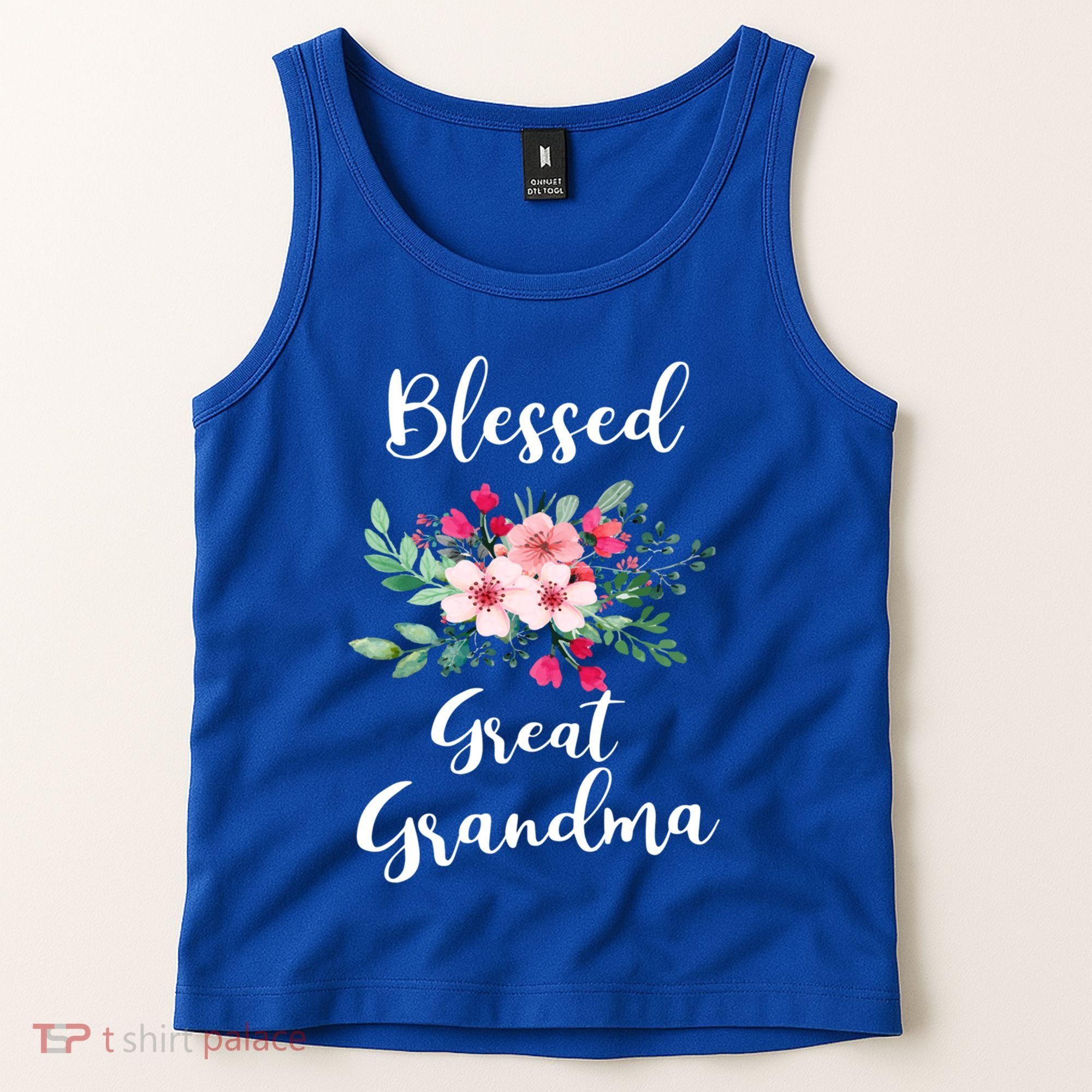 Blessed Great Grandma Flower Bouquet Gift For Grandma Gift Tank Top