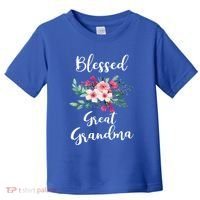 Blessed Great Grandma Flower Bouquet Gift For Grandma Gift Toddler T-Shirt thumb 0