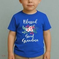 Blessed Great Grandma Flower Bouquet Gift For Grandma Gift Toddler T-Shirt thumb 2