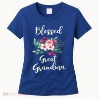 Blessed Great Grandma Flower Bouquet Gift For Grandma Gift Women's T-Shirt thumb 0