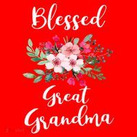Blessed Great Grandma Flower Bouquet Gift For Grandma Gift Santa Hat thumb 1