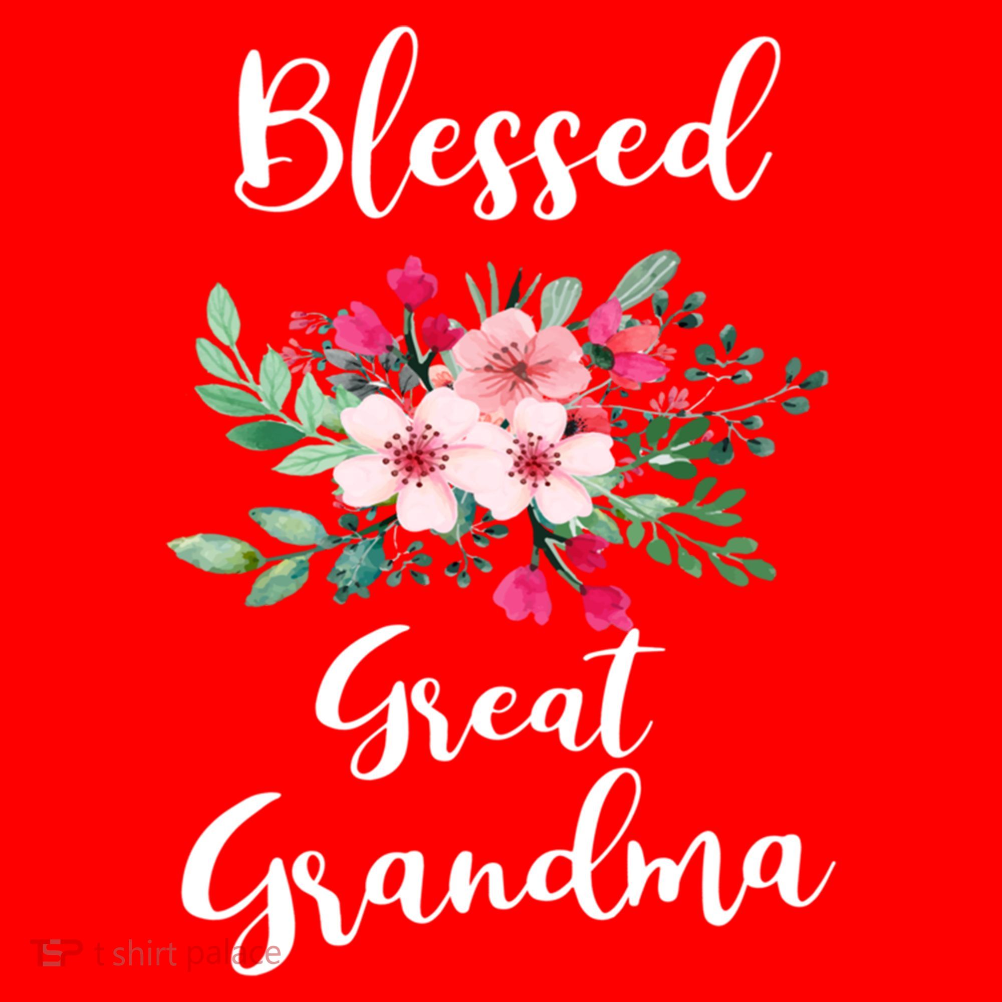 Blessed Great Grandma Flower Bouquet Gift For Grandma Gift Santa Hat