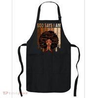 Black Girl God Says I Am Black Melanin Juneteenth Apron thumb 0