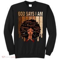 Black Girl God Says I Am Black Melanin Juneteenth Sweatshirt thumb 0